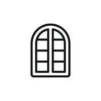 Window icon design merging aesthetic balance with practical usability concept graphic vector