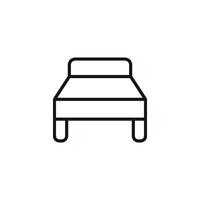 Simple graphic emphasizing a modern bed icon design concept vector