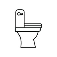 Toilet bowl concept highlighted through a simple and modern icon design graphic vector