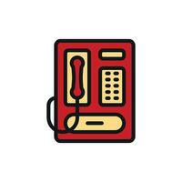 Telephone icon design capturing simplicity through bold and clean lines concept graphic vector