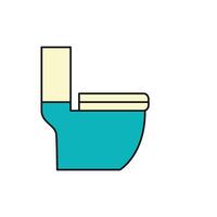 Modern concept graphic featuring a toilet bowl icon design in simplicity vector