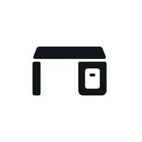 Desk icon design showcasing a simple and modern concept graphic vector