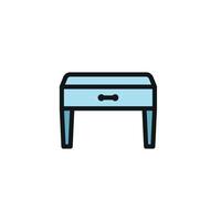 Icon design illustrating a modern and simple desk concept graphic vector