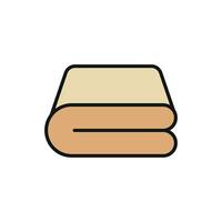 Bed sheet with pillow concept highlighted through a simple and modern icon design graphic vector
