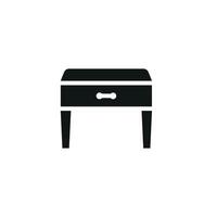 Simple graphic emphasizing a modern desk icon design concept vector