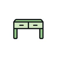 Desk icon graphic expressing a simple modern design concept vector
