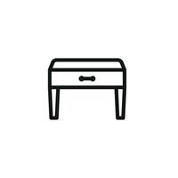 Modern concept graphic featuring a desk icon design in simplicity vector