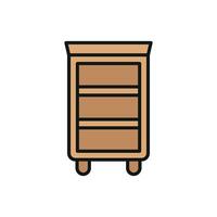 Book shelf icon design reflecting a minimalist and elegant aesthetic concept graphic vector