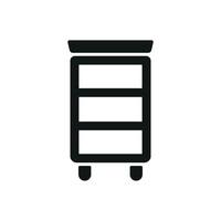 Book shelf icon design tailored for a futuristic and clean style concept graphic vector