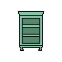 Book shelf icon design inspired by modern architectural trends concept graphic vector
