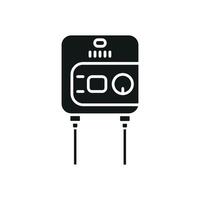 Graphic showcasing a water heater icon in a modern and simple design concept vector