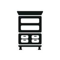 Book shelf icon design celebrating simplicity and innovative artistry concept graphic vector