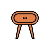 Night stand icon design blending practicality with a sleek and modern style concept graphic vector