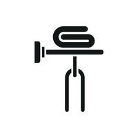 Towel concept highlighted through a simple and modern icon design graphic vector