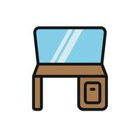 Dressing table graphic design focused on a modern and simple icon concept vector