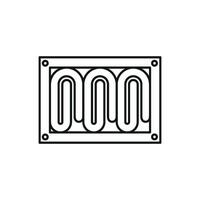 Simple graphic emphasizing a modern towel icon design concept vector