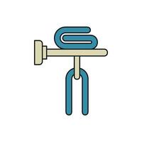 Modern concept graphic featuring a towel icon design in simplicity vector