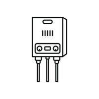 Modern concept graphic featuring a water heater icon design in simplicity vector