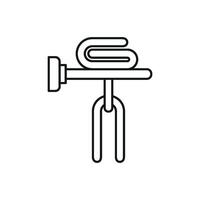 Graphic design of a towel icon reflecting a simple modern concept vector