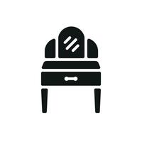 Icon concept displayed in a modern and simple dressing table graphic design vector