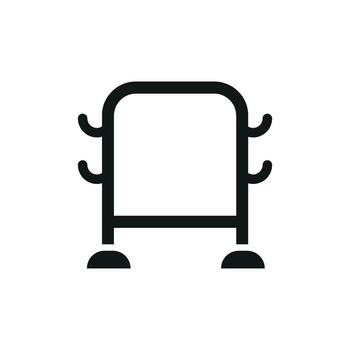 Hanger concept highlighted through a simple and modern icon design graphic vector
