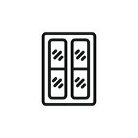 Window icon design reflecting a harmonious mix of clarity and modern style concept graphic vector