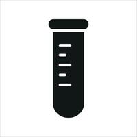Test tube icon design combining laboratory aesthetics with sleek visual appeal concept graphic vector