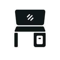 Dressing table icon design showcasing a simple and modern concept graphic vector