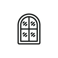 Window icon design inspired by contemporary architectural simplicity concept graphic vector