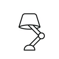 Simple graphic emphasizing a modern night lamp icon design concept vector