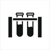 Test tube icon design emphasizing clarity with a clean modern structure concept graphic vector