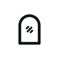 Window icon design featuring sharp edges and a sleek layout concept graphic vector