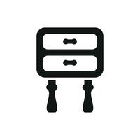 Night stand icon design reflecting clean lines and contemporary functionality concept graphic vector