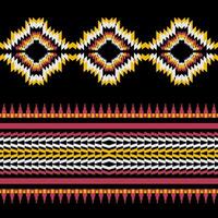 Ethnic Native Bohemian Textile Carpet Navajo Motif Abstract Design. vector