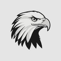 an eagle head logo on a white background vector
