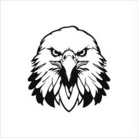 an eagle head on a white background vector