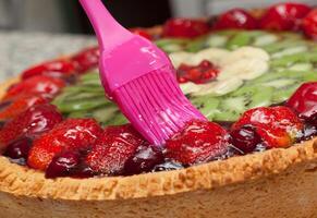 Fresh fruit cake and isinglass photo