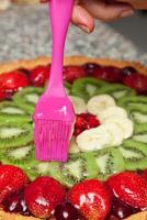 Fresh fruit cake and isinglass photo
