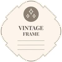 Vintage frame adorned with stars and featuring ample copy space, waiting for personalized text, ideal for invitations, cards, or any creative design project vector