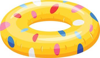 Vibrant and playful, this inflatable ring embodies the carefree spirit of summer, promising relaxation and enjoyment in the pool or at the beach vector