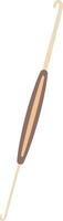 Crochet hook featuring an ergonomic handle provides comfort and ease during crafting projects, making it ideal for both beginners and experienced crocheters vector