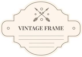 Vintage frame featuring crossed arrows and feathers, providing an elegant and classic touch to various design projects, from invitations to logos vector