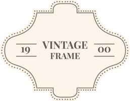 Vintage frame featuring a dotted border, soft color palette, and classic typography, creating an elegant and timeless design element for various projects vector