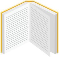 Open book displaying lines of text, inviting engagement in reading, studying, and education, emphasizing the importance of literature and the pursuit of knowledge vector