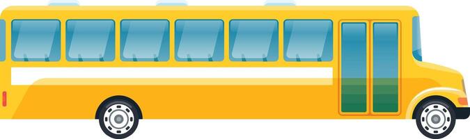 Large, empty yellow school bus parked and waiting, ready to transport children safely to and from school, highlighting the importance of reliable and secure transportation for students vector