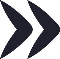 Two dark arrows pointing right create a dynamic visual representation of progress and forward momentum, symbolizing direction, advancement, and the journey toward success vector