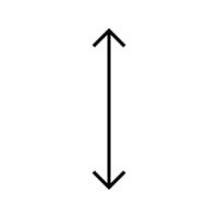 Clean and Modern Direction Arrow Line Icon, up and down two side icon vector
