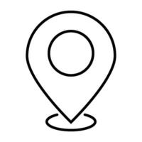 Location mark linear icon vector