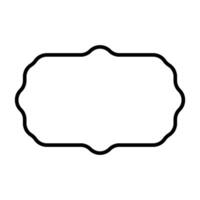 Intricate Line Work for Label Frame Icons vector