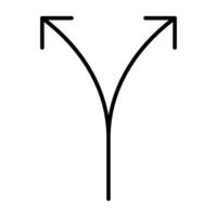Customizable Direction Arrow Line Icon vector